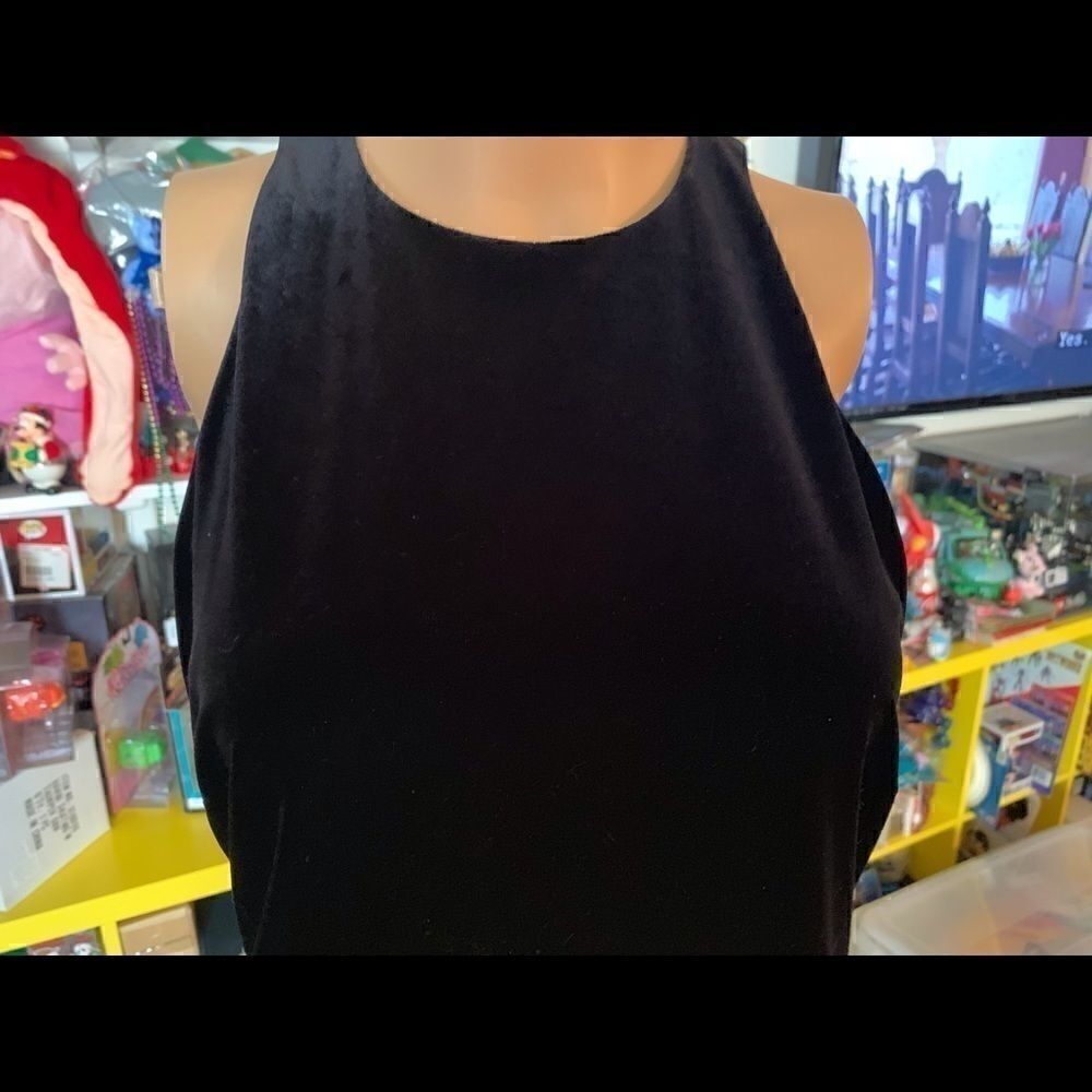 Bianca Nygard Sleeveless Velvet Tank Back Zip Sz 6